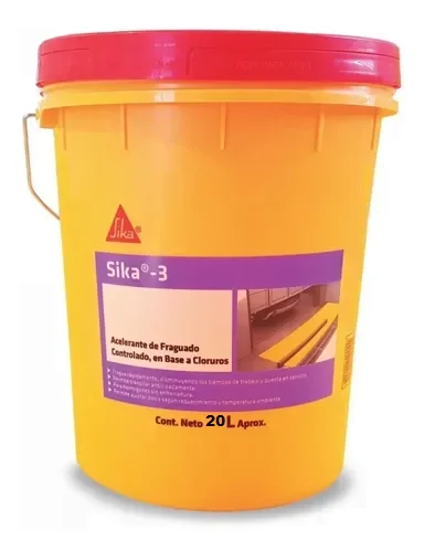 SIKA®-3 ACELERANTE DE FRAGUE PARA MEZCLAS x20