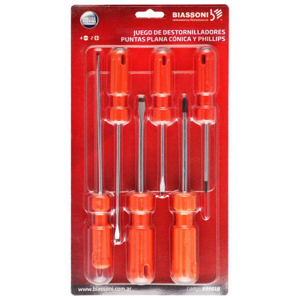 BLISTER COLGANTE - DESTORNILLADORES PROFESIONALES - 4PC/2PH - 6 PZS