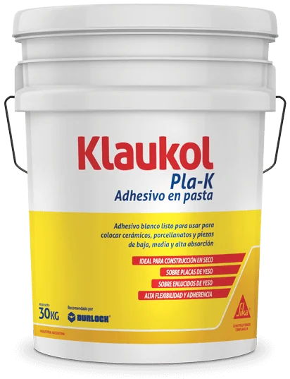 KLAUKOL PLA-K PASTA LISTA 30KG - PEGAMENTO DE CERAMICO SOBRE PLACA DE YESO O MADERA