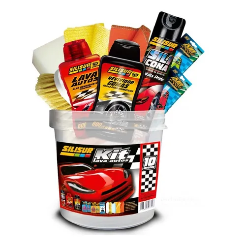 Super Kit Lavado De Auto Con Balde Silisur K10