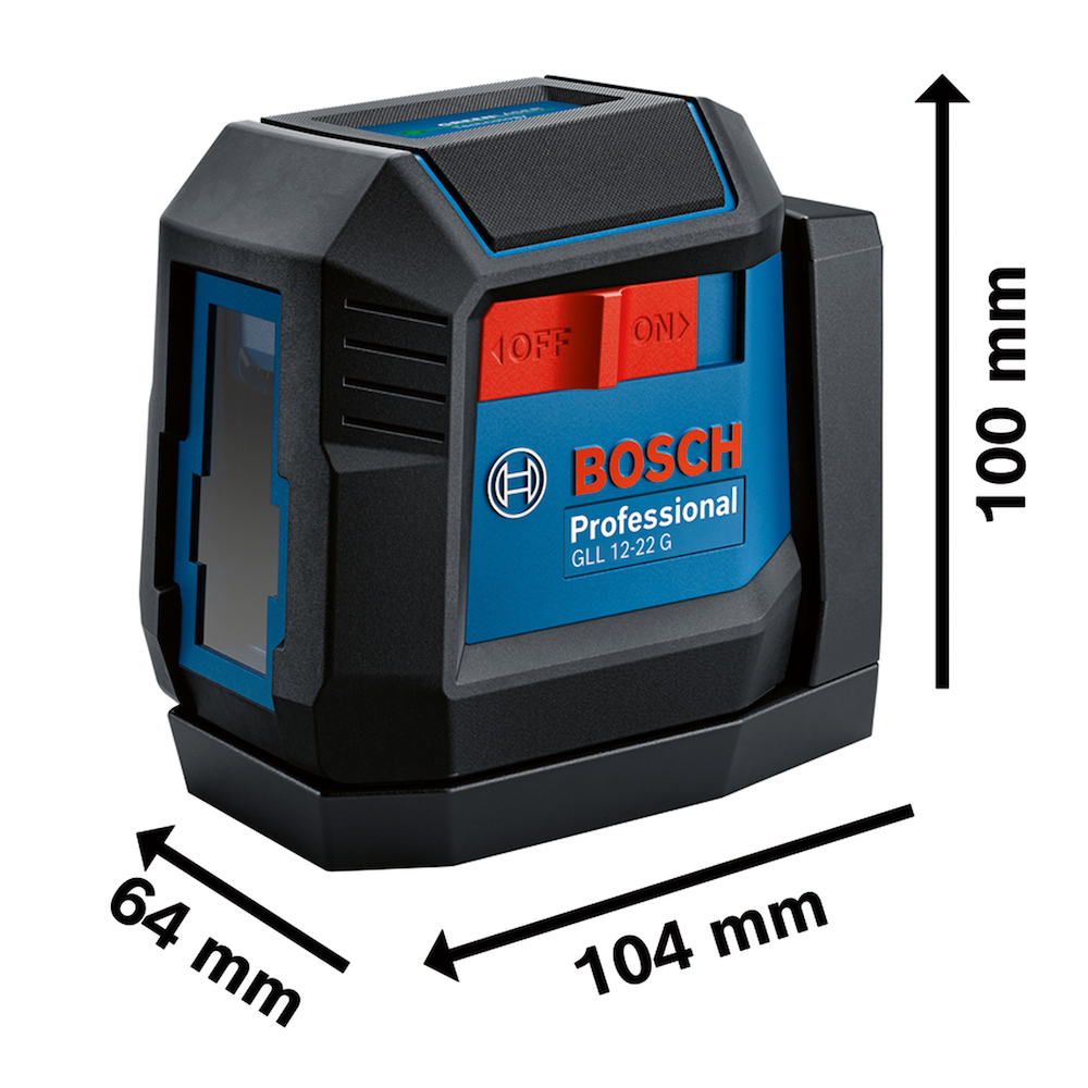 Nivel láser verde Bosch GLL 12-22 G, 12m+ soporte giratorio - Imagen 2