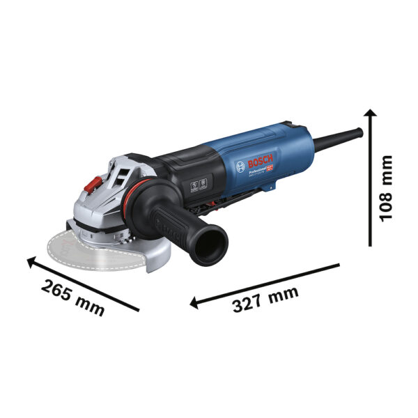 Amoladora angular 5" Bosch GWS 17-125 PS 1700W 220V - Imagen 3