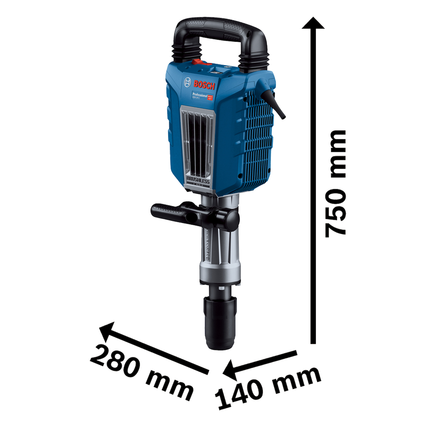 Martillo demoledor Bosch GSH 14 C 220V 1750W con maletín - Imagen 2
