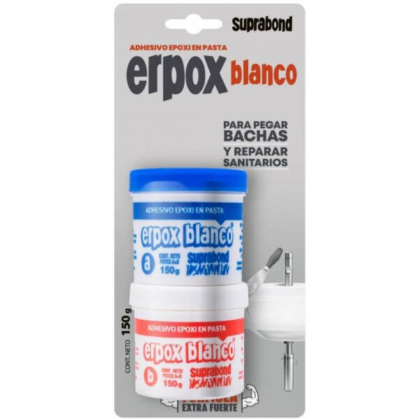 SUPRABOND ERPOX BLANCO JUEGO POTES - 150 G.