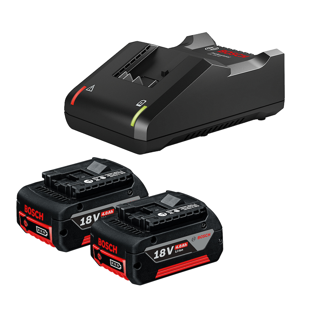 Kit Bosch 2 Baterías 18V 4,0 Ah + Cargador GAL 18V-40 220V