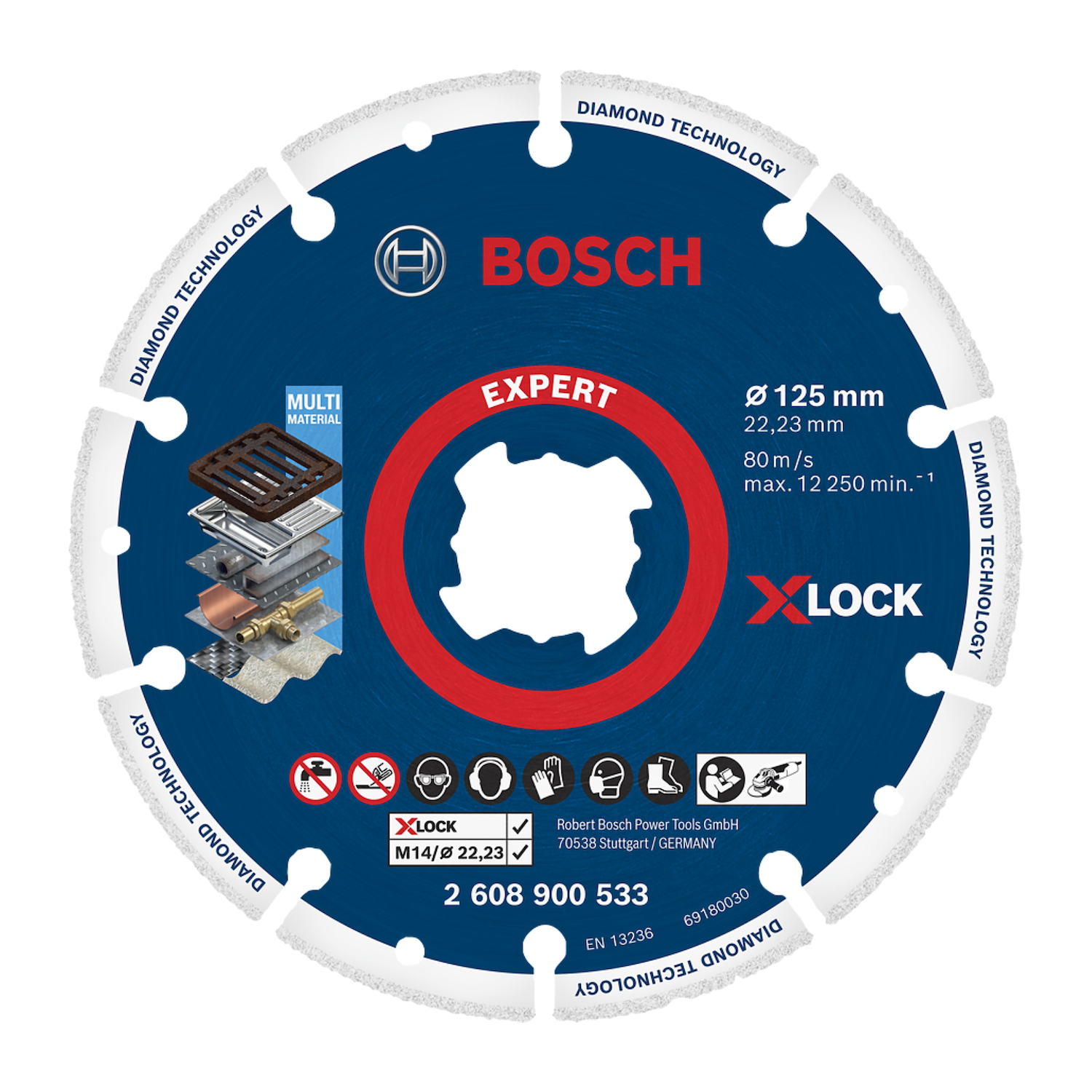 Disco Diamantado Para Metal Bosch X-lock 125mm