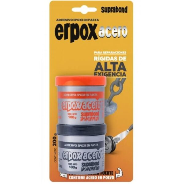 SUPRABOND ERPOX ACERO JUEGO POTES - 200 G.