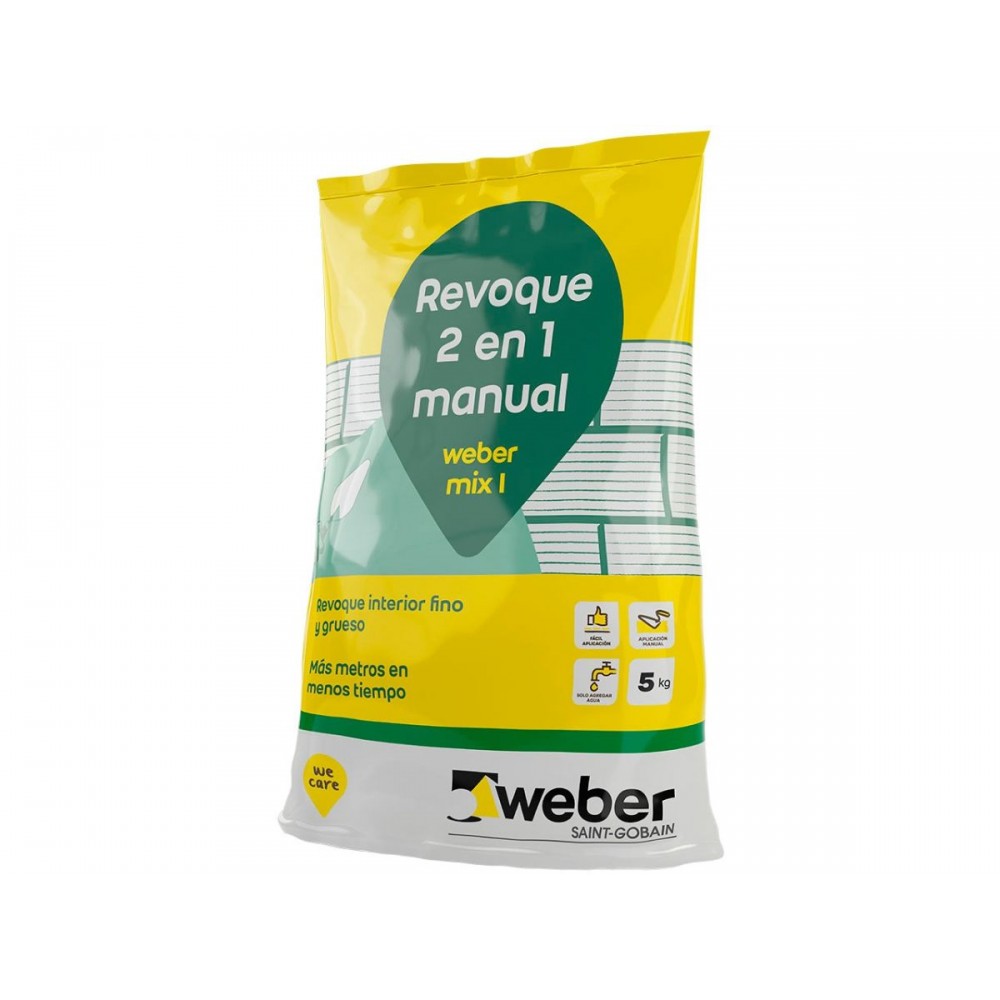 WEBER MIX I 5KG GRIS - (Revoque grueso interior)