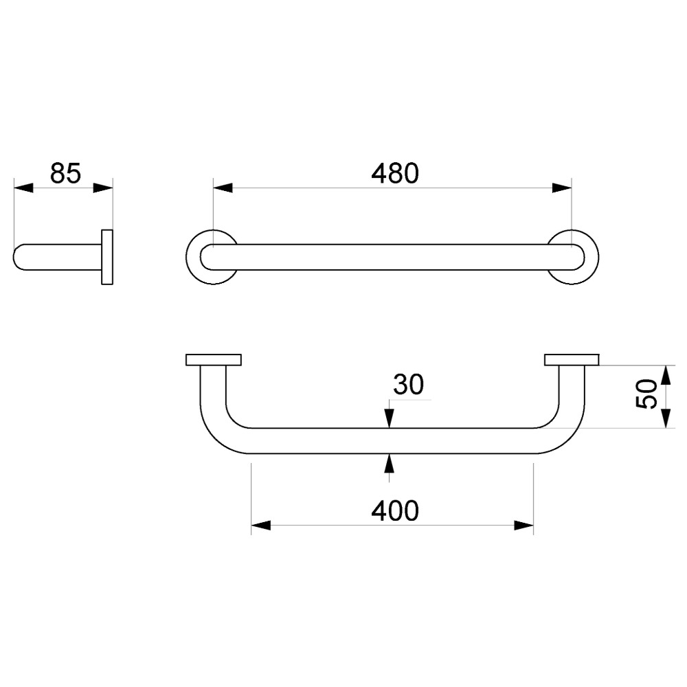 BARRAL FIJO RECTO 40CM - Imagen 2
