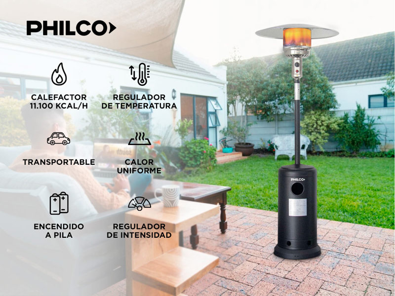 Calefactor Estufa Hongo de Exterior a Gas Philco Pzgb2022ap - Imagen 5
