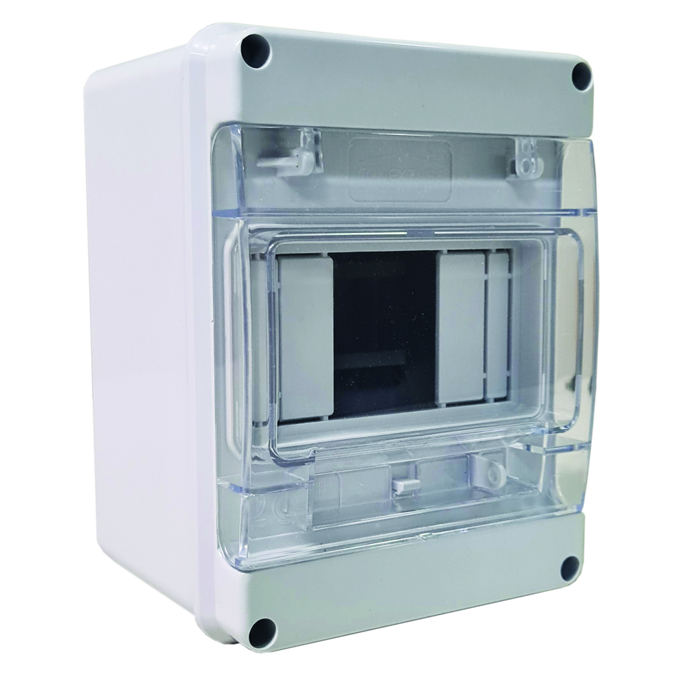 CAJA TABLERO PARA PILAR IP55 - 4 POLOS C/RIEL - 122X162X101