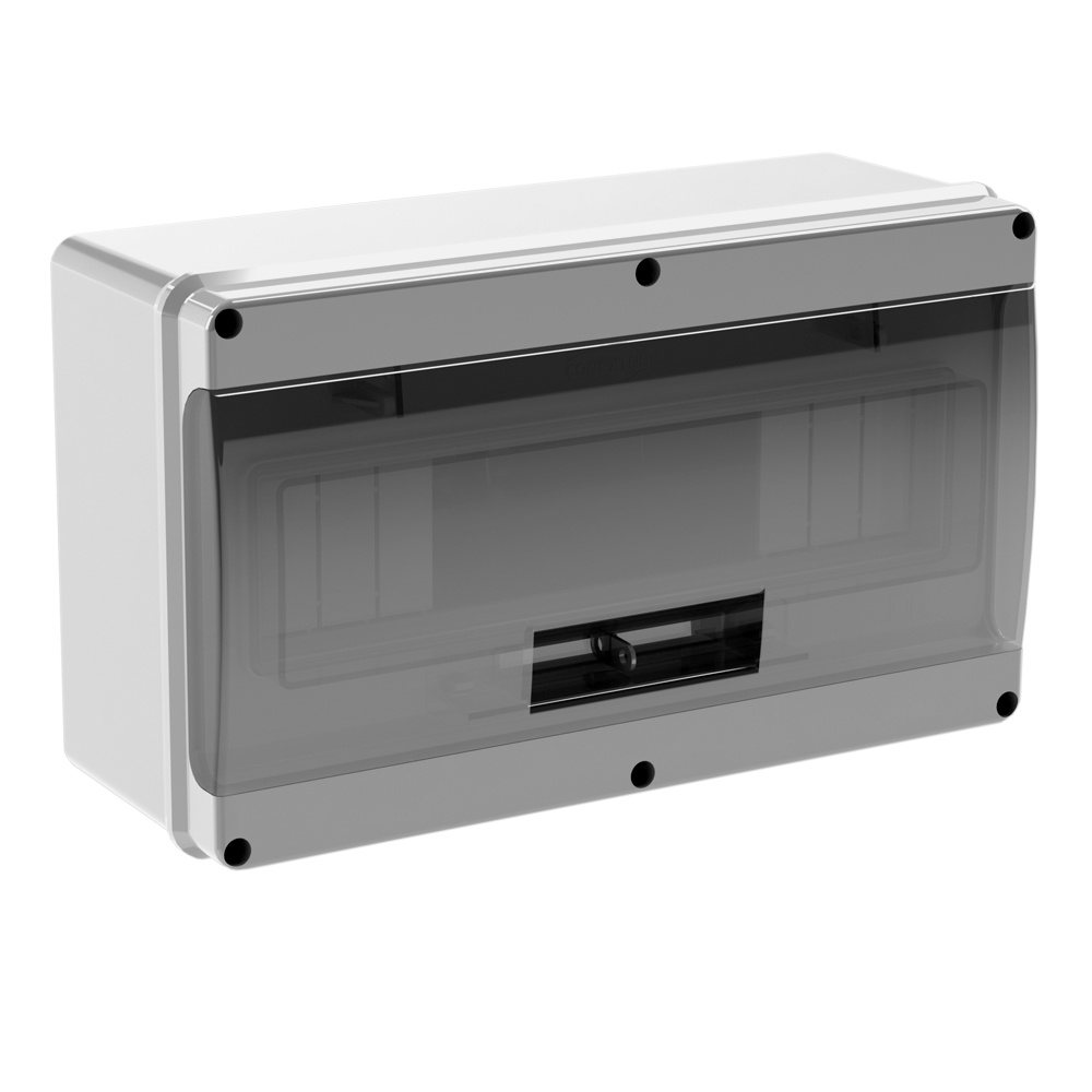 CAJA TABLERO PARA PILAR IP55 - 12 POLOS C/RIEL - 272X162X101