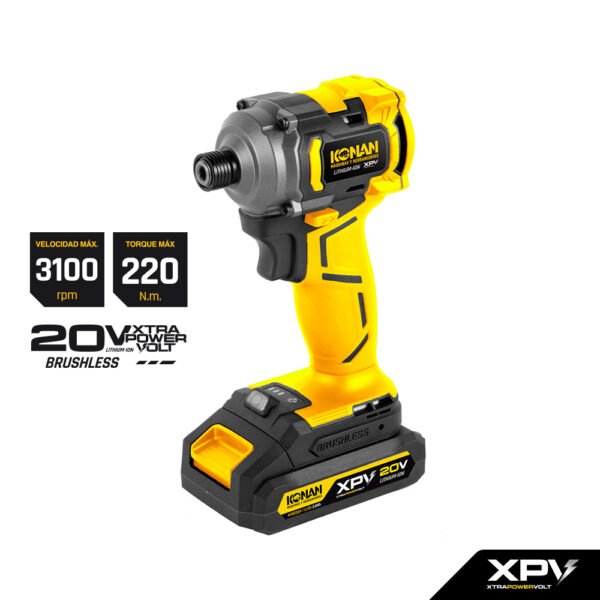 Atornillador de Impacto 1/4" a Batería 20V Brushless - KONAN