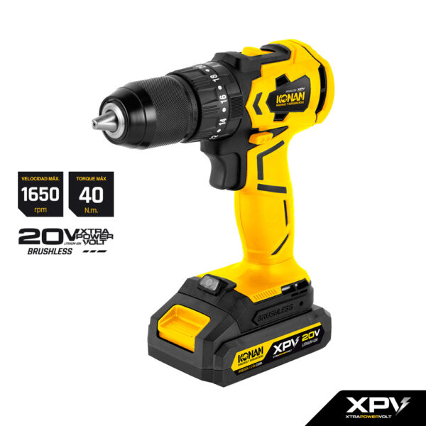 Taladro de Impacto a Batería 20V Brushless - Konan