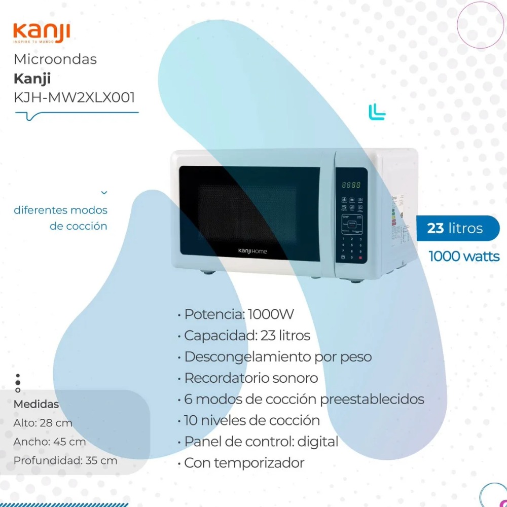MICROONDAS KANJIHOME 23L DIGITAL - Imagen 2