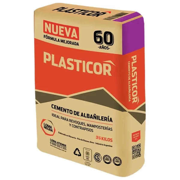 PLASTICOR CEMENTO DE ALBAÑILERIA 25 KG