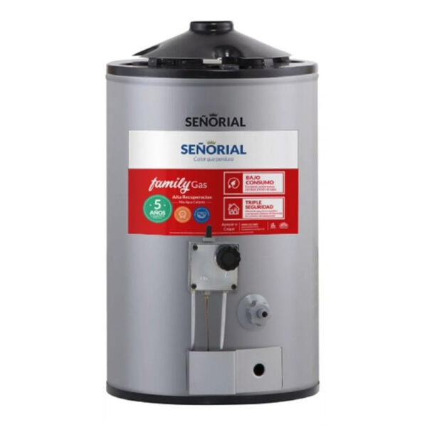 TERMOTANQUE MULTIGAS LINEA FAMILY 30LTS MED 66,5X36CM P/APOYAR-COLGAR