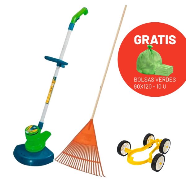 Combo Jardineria - Bordeadora Schafer con Carrito + Barrehoja Gardex + Regalo