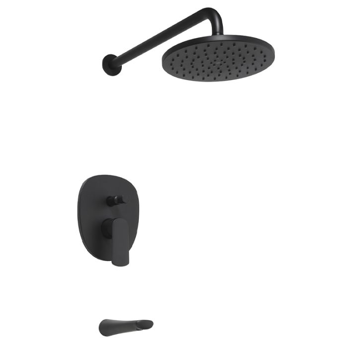 0106/B5 Puelo NEGRO – Juego monocomando para bañera y ducha