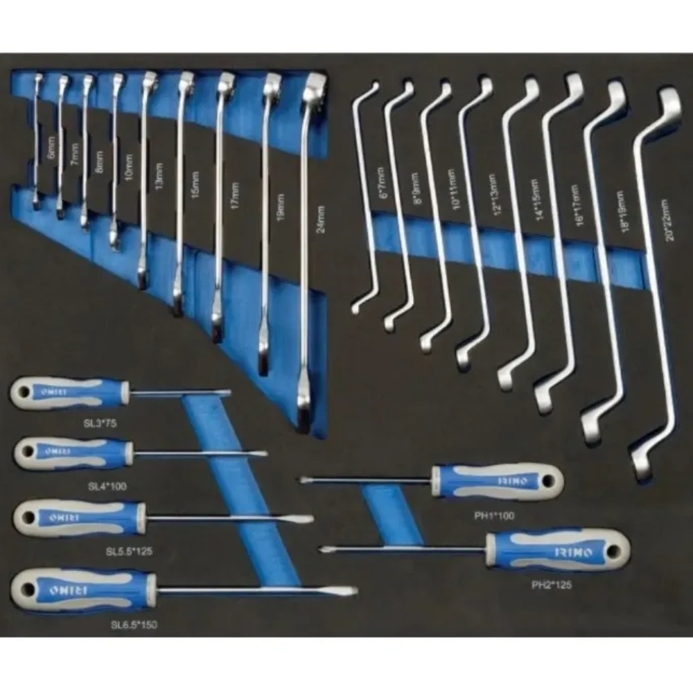 CARRO DE 7 CAJONES CON 219 HERRAMIENTAS EN FOAM AZUL - FOAM 4 - Imagen 6