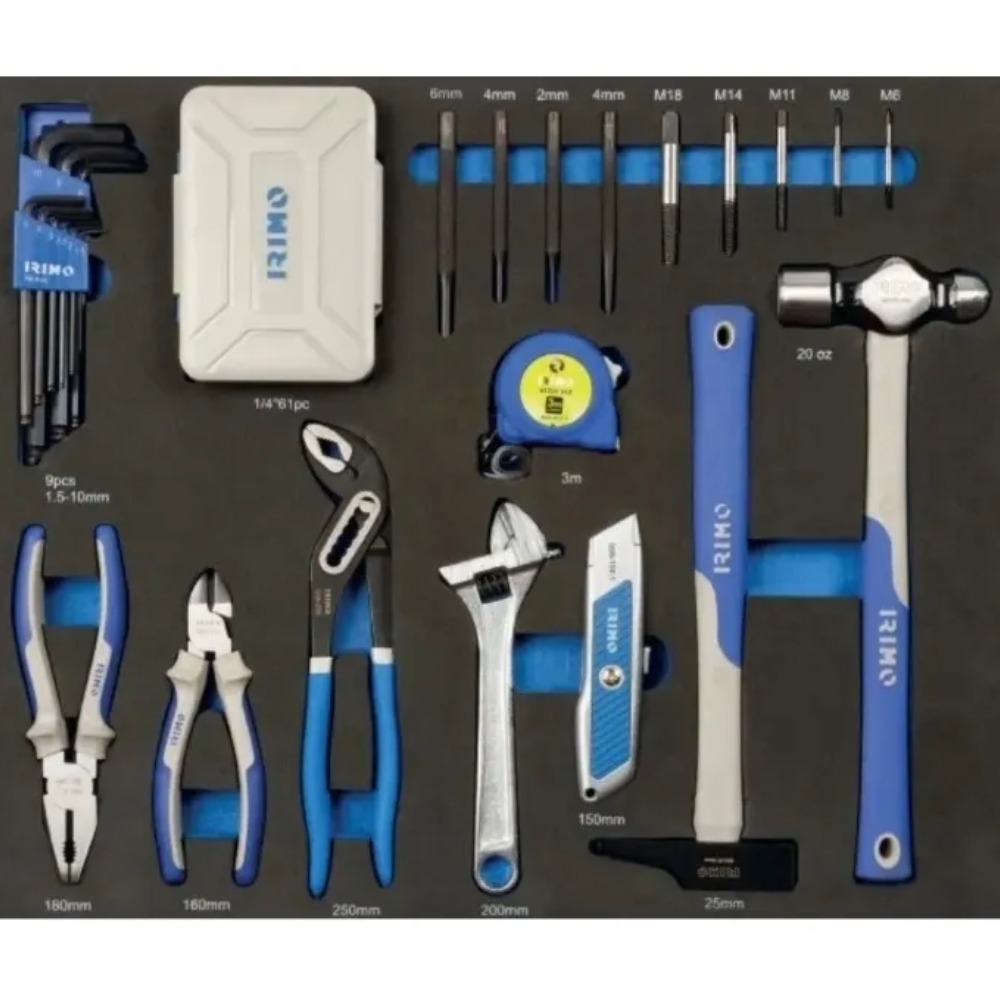 CARRO DE 7 CAJONES CON 219 HERRAMIENTAS EN FOAM AZUL - FOAM 4 - Imagen 5