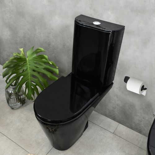 DEPOSITO DE APOYAR DUAL 6 LITROS- FERRUM MARINA- NEGRO - Imagen 3