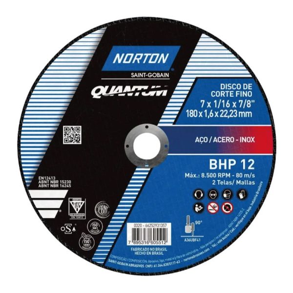 DISCO CORTE PLANO LINEA QUANTUM 177,8X1,6X22,2