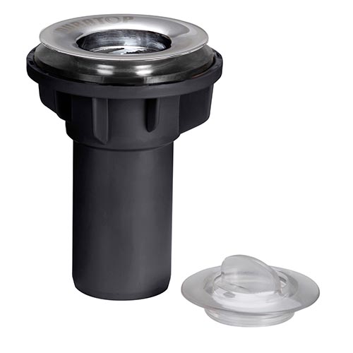 Sopapa bañera vertical cromo 40MM NEGRO - DURATOP