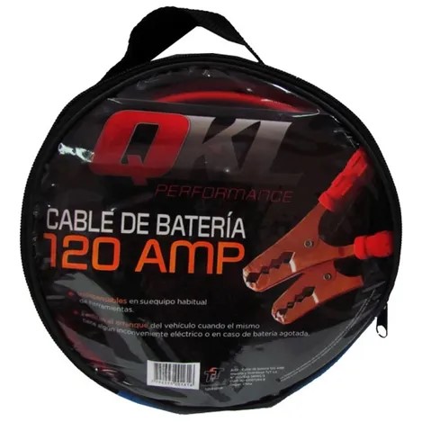CABLE PUENTE PARA BATERIA 120 AMP - QKL - PERROS - PINZAS