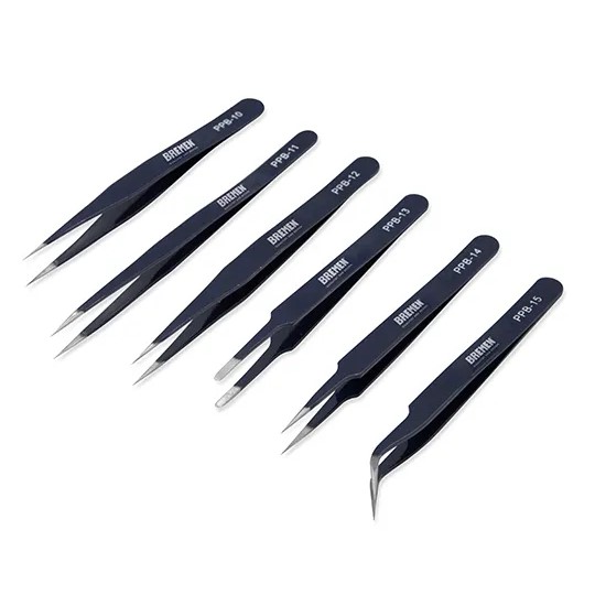 Juego de Pinzas de Precisión Antiestáticas (6 Pzs) BREMEN®