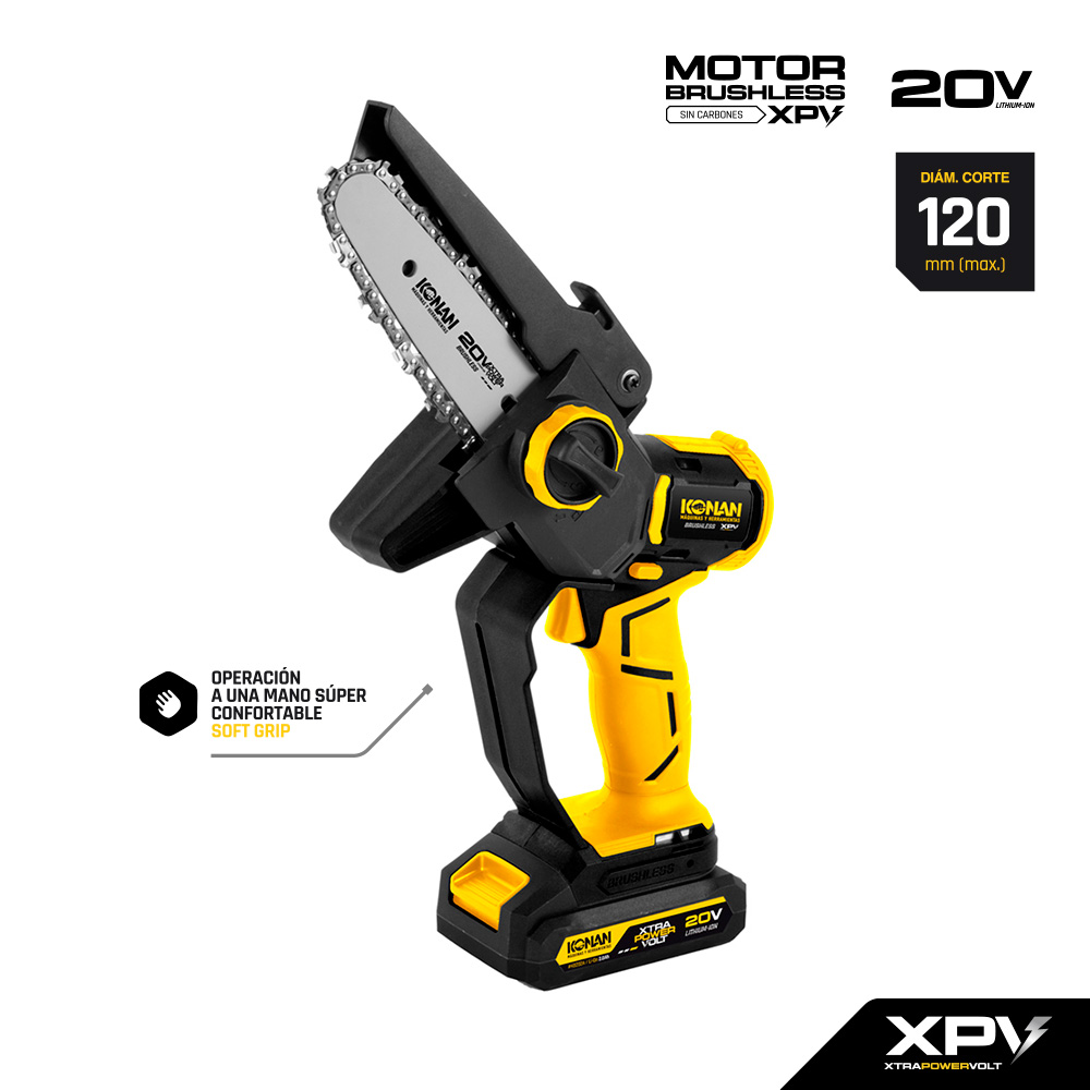 Mini Motosierra de 5" a Batería 20V Brushless - Motosierra inalámbrica