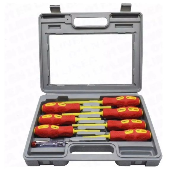 Set Destornilladores Aislados Electricidad 8 Piezas Maletin