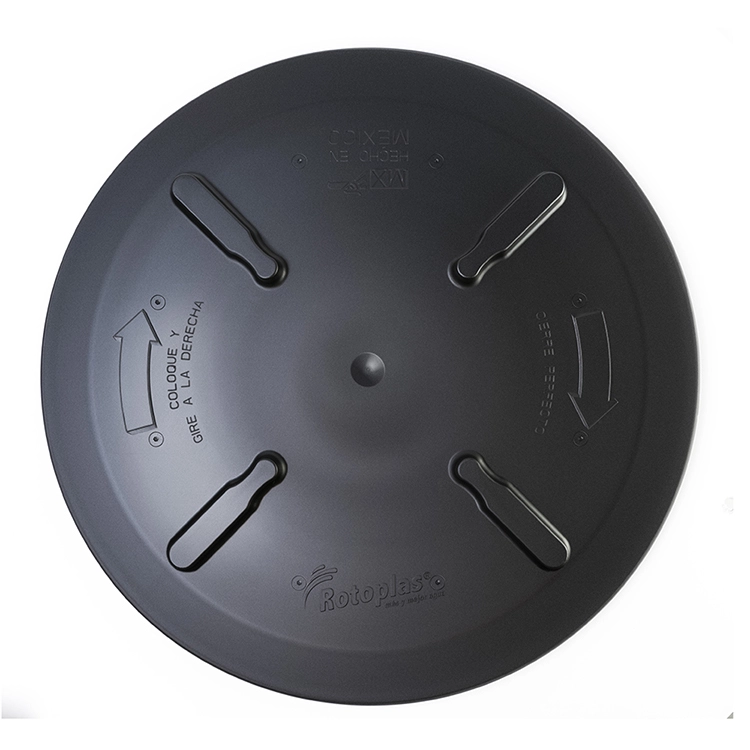 TAPA Y ARO CLICK PARA TANQUE - ROTOPLAS NEGRO - Imagen 2