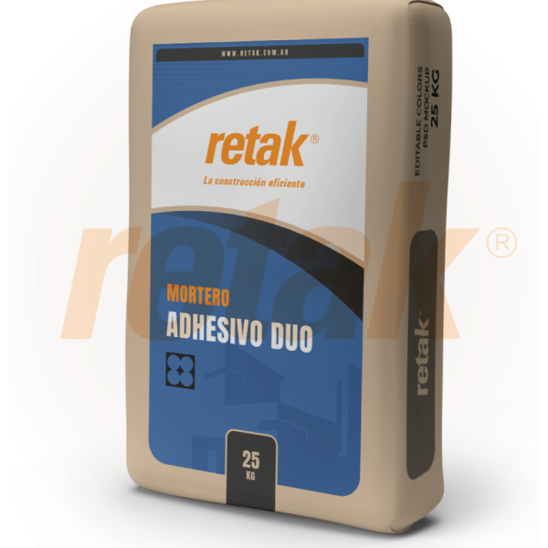 MORTERO ADHESIVO DUO 25 KG RETAK® - PEGAMENTO PARA LADRILLOS HCCA